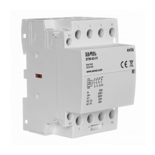 Stycznik modułowy instalacyjny 63A 3xNO+1xNC 230V AC TYP: STM-63-31 ZAMEL - 2[133].jpg